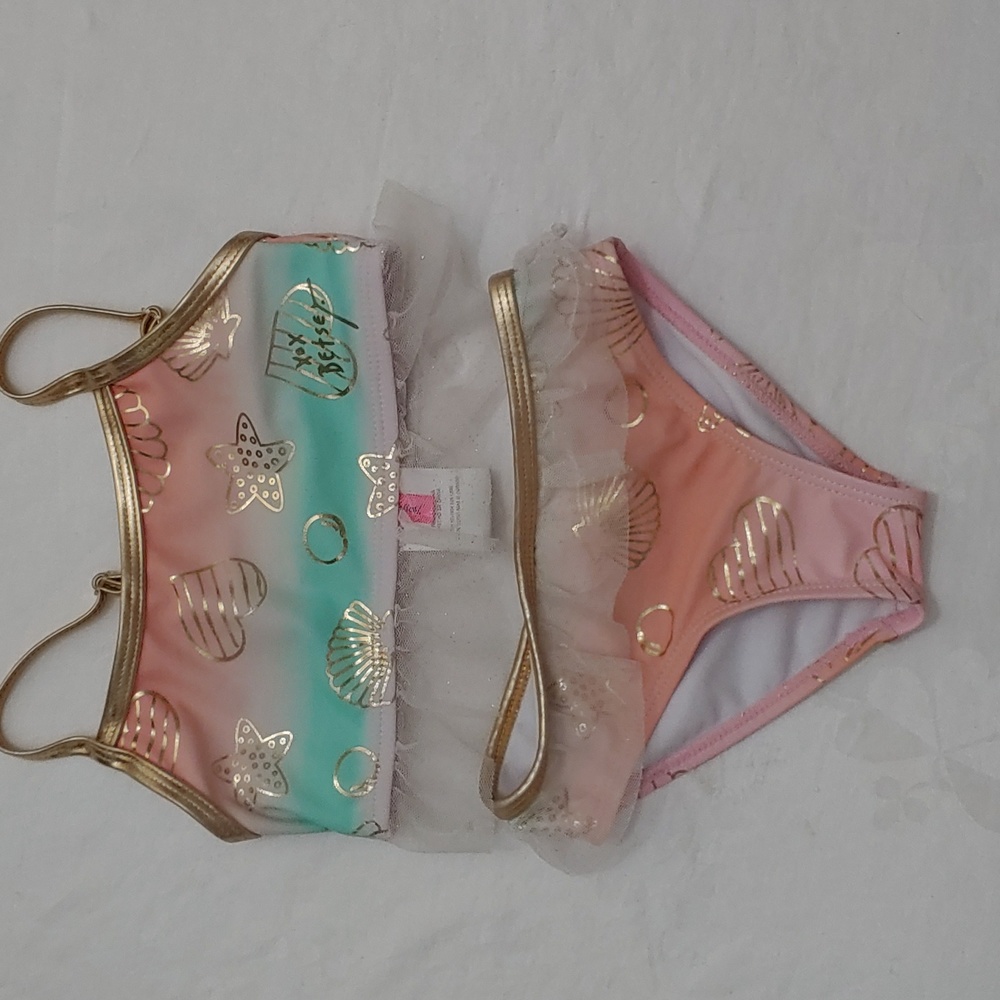 Betsey Johnson Girls Size 18 Months 2 Piece Swimsuit